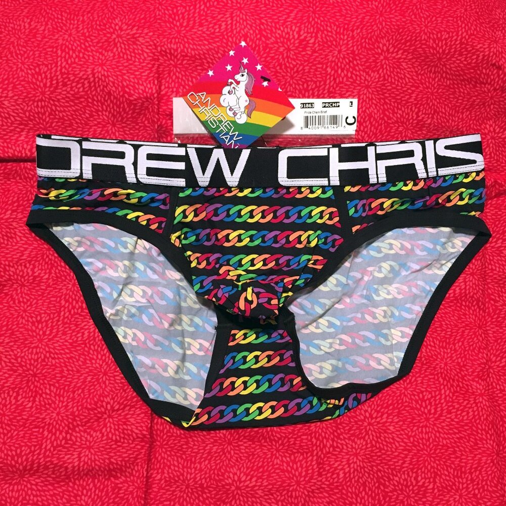 Andrew Christian Pride Chain Brief Size LARGE 🆕🩲🌟
